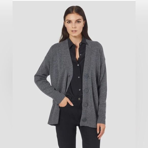 Equipment Sweaters - EQUIPMENT Femme Oversized Cashmere Cardigan in heather gray. Small